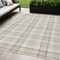 Homeroots 5' X 8' Linen And Brown Plaid Washable Indoor Outdoor Area Rug 601327 - alternate 1