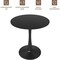 Leisuremod Bristol Modern Round Dining Table with MDF Wood Top and Steel Pedestal Base BTBL-27BL - alternate 3