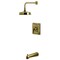 Kingston Brass Single-Handle Pressure Balanced Tub and Shower Faucet, Antique Brass KB5893NDL - alternate 1