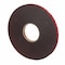 3M Foam Tape, Black, 36 yd L, 1/2 in W 75987 - alternate 1