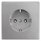 Siemens DELTA style, platinum metallic SCHUKO socket outlet 10/16 A 250 V cover plate 5UB1853-1 - alternate 1