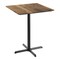 Flash Furniture Commercial 36" Natural HPL Tabletop with Black Bar Height X Base ST-SQ36-NAT-T3030B-GG - alternate 1