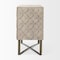 Homeroots 19in Brown and Gold Solid Wood and Metal Accent Cabinet With Two Doors 727713 - alternate 4