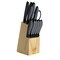 Gibson Home Dorain 14 Piece Stainless Steel Cutlery Set in Black with Wood Block 127769.14 - alternate 1
