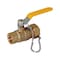 Everflow FIPx3/4" MHT Full Port Hose Ball Valve with Chain and Cap, Brass 1/2" THBV-012-NL - alternate 1