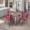 Regency Square Kahlo Breakroom Table W/ 4 M Stack Chairs, 42 in W, 42 in L, Noble Oak TPL4242NOCM47BY - alternate 4