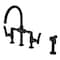 Kingston Brass Bridge Kitchen Faucet with Brass Sprayer, Matte Black KS2330TKL - alternate 1