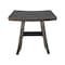 Homeroots 18" Antiqued Gray Teak Rectangular Shower Bench 376758 - alternate 5