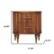 Homeroots 22" Brown Solid Wood Two Drawer Nightstand 701722 - alternate 7