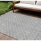 Homeroots 9' X 12' Gray And Ivory Geometric Washable Indoor Outdoor Area Rug 596193 - alternate 1