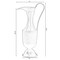 Uniquewise Set of 2 Antique Style 1 Handle Metal Jug Floor Vase - Vintage Inspired Rustic Design for QI004441.2 - alternate 5