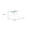 Homeroots 47" White Glass and Metal Computer Desk 489896 - alternate 4