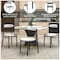 Leisuremod Lume Modern Dining Side Chair in Polyester with Black Steel Frame in Grey, 4PK LC20GR4 - alternate 7