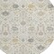 Homeroots 8' Ivory Beige And Gray Round Oriental Washable Indoor Outdoor Area Rug 598054 - alternate 6