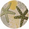 Homeroots 8' Ivory Green And Yellow Round Starfish Indoor Outdoor Area Rug 548062 - alternate 1