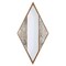 Homeroots 38" Brass And Silver Mixed Metal Diamond Accent Mirror 574031 - alternate 6