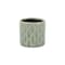 Homeroots Green Ceramic 16 Ounce Geometric Round Distressed Pot Planter 487452 - alternate 1