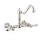 Whitehaus Collection Vintage III Plus Wall Mount Faucet with a  Long Traditional Swivel Spout, and Solid Brass Side Spray WHKWLV3-9402-NT-PN - alternate 3