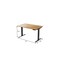 Homeroots 60" Adjustable Brown and Black Stainless Steel Computer Desk 397745 - alternate 3