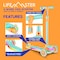 Lifemaster 3-Wheel Kids Scooter, LED Deck and Wheels, 5-Height Handlebar, Aqua Orange LMLUSR75 - alternate 6