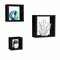 Lavish Home Floating Shelves Cube Wall Shelf Set with Hidden Brackets, 3 Sizes to Display Decor, Black 80-FLT-3 - alternate 6