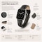 Elegani Ostrich-Embossed Leather Watch Replacement Band Compatible with Apple Watch 41mm, Black OSTPAM-BLK-41mm - alternate 4