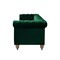 Homeroots 93" Hunter Green Velvet Chesterfield Wood Sofa 543985 - alternate 6