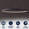 Jonathan Y Brice 35" Modern Contemporary Metal Round Dimmable Integrated LED Pendant, Navy JYL7220F - alternate 8