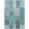 Homeroots 5' X 8' Teal Blue Aqua And Gray Striped Washable Indoor Outdoor Area Rug 581714 - alternate 8