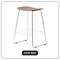 Leisuremod Melrose Modern Wood Counter Stool With Chrome Frame, Walnut, 2PK MS26WN2 - alternate 7
