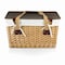 Picnic Time Family Of Brands Canasta Grande Wicker Basket, Beige Canvas with Brown Lid 119-00-190-000-0 - alternate 5