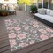 Homeroots 10' X 14' Gray Pink And Ivory Floral Washable Indoor Outdoor Area Rug 600005 - alternate 7
