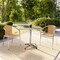 Flash Furniture Square Table Set, Aluminum, Plastic, Rattan, Stainless Steel, Grey TLH-ALUM-32SQ-020BGECHR2-GG - alternate 9