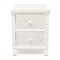 Homeroots 26" White Wicker And Glass Two Drawer Nightstand 571340 - alternate 8