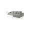 Homeroots 135" Gray Corduroy Modular Compression Foam Sofa With Toss Pillows 712970 - alternate 4