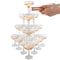 Lavish Home Plastic Champagne Glasses 5oz Reusable or Disposable Coupe Glasses w/ Grooves, 100PK JG1012-1 - alternate 8