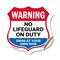 Signmission Warning No Lifeguard On Duty, 12 Inch X 12 Inch, Vinyl Decal SHI-D-12-479 - alternate 1