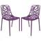 Leisuremod Modern Devon Aluminum Chair, Purple, 2PK DC23PU2 - alternate 1