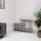 Homeroots 25 White And Gray Iron and Solid Wood Three Tier Bookcase 482681 - alternate 4