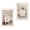 Homeroots Set Of Two Laundry Room 1 White Framed Print Bathroom Wall Art, 2PK 406076 - alternate 1