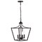 Jonathan Y Camden 13" 4-Light Iron Classic Midcentury Pendant Lantern, Oil Rubbed Bronze JYL7561A - alternate 9