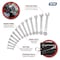 Performance Tool 14 pc. Metric Combination Wrench Set, Heat Treated, Roll Pouch W1114M - alternate 4
