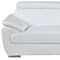 Homeroots 86" White Leather Sofa With Silver Legs 329523 - alternate 3