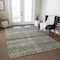 Homeroots 10' X 14' Pewter And Green Striped Washable Indoor Outdoor Area Rug 605704 - alternate 7