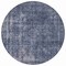 Homeroots 8' Blue And Gray Round Medallion Washable Indoor Outdoor Area Rug 616426 - alternate 4
