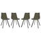 Leisuremod Markley Modern Leather Dining Chair with Metal Legs, Olive Green, 4PK MC18G4 - alternate 1