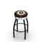 Holland Bar Stool Co 30" Blk Wrinkle Boston Bruins Swivel Bar Stool, Chrome Ring L8B3C30BosBru - alternate 1