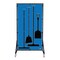 5S Supplies Housekeeping Shadow Board Broom Station V6, Blue Shadows, Broom Only, No Text HSB-V6-BLUE-BO-NO TEXT - alternate 1