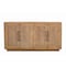 Homeroots 72in Natural Distressed Solid Wood Carved Geometric Sideboard with Four Doors 634317 - alternate 1