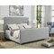Homeroots Gray Solid Wood King Upholstered Linen Bed 544777 - alternate 6